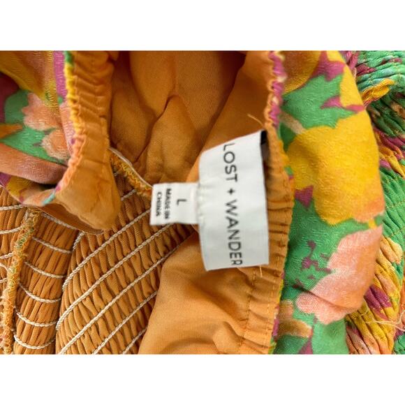 lost & wonder Eternal Lights Floral Minidress in Peach. Size Large. NWOT - Picture 11 of 11